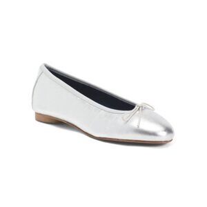 NUR ITALY Silver Made In Italy Leather Renata Flats